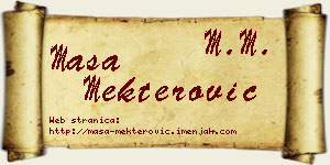 Maša Mekterović vizit kartica